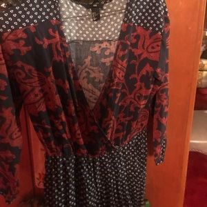 Long pants artsy plunge jumpsuit